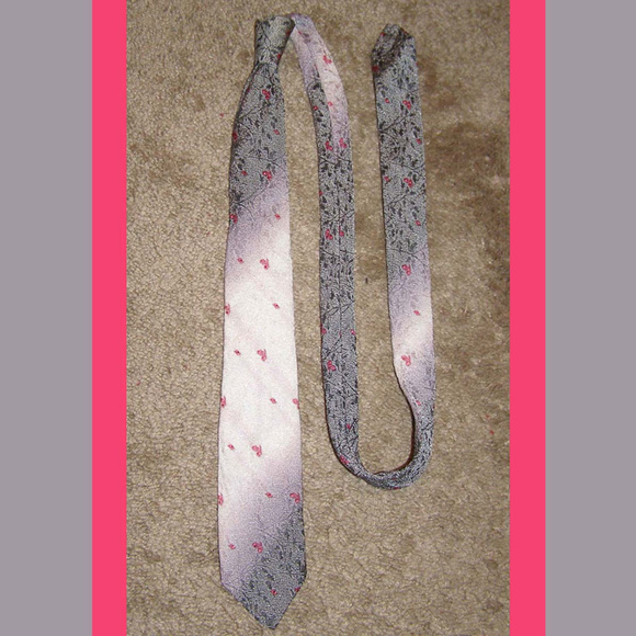 Vintage skinny tie The Coplan Tie floral print - Picture 1 of 8